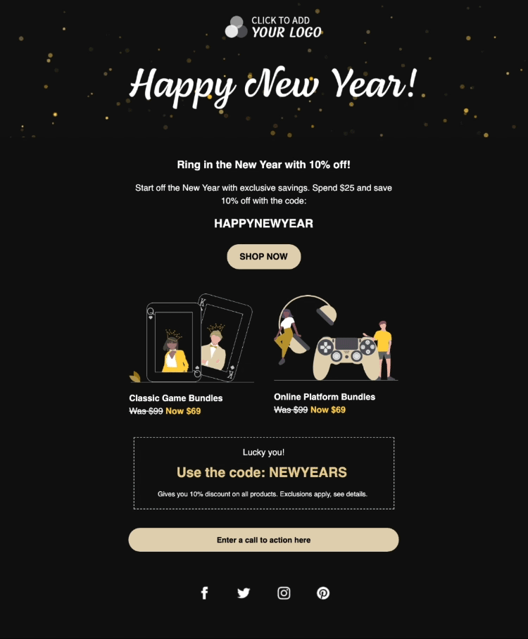 Ring in the New Year with Free, Animated Email Templates