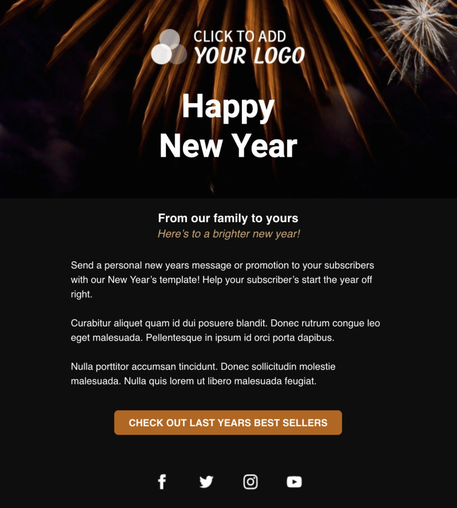Happy New Years firework template