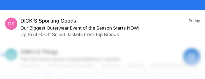 Example subject line example subtly using all caps for a call out