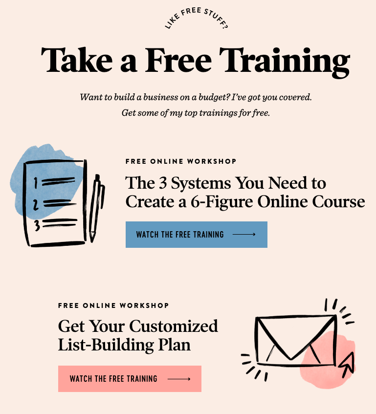 free training lead magnet