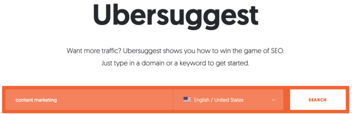 ubersuggest free SEO tool 