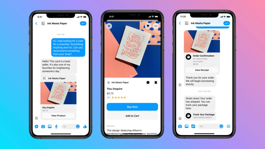 Facebook Messenger Shopping Features